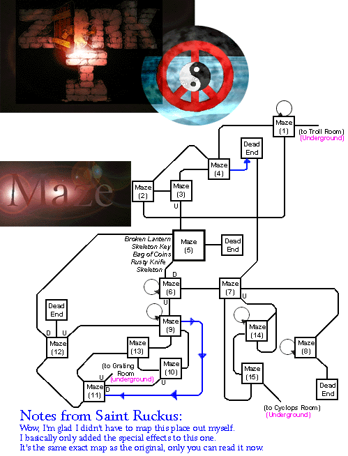 Zork Maze Map